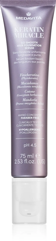Medavita Keratin Miracle Go Smooth Hair Foundation Serum